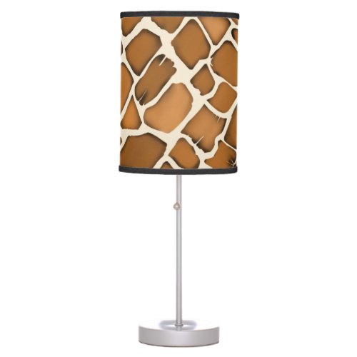 Giraffe Fur Patterned Print  Table Lamp