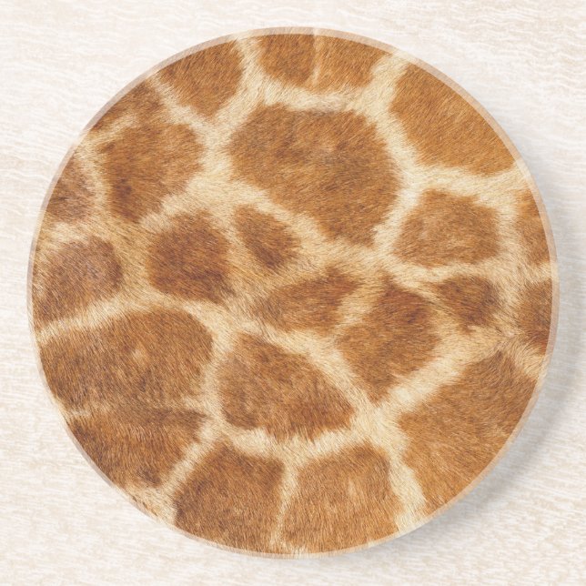 Giraffe Fur Print Sandstone Coaster (Front)