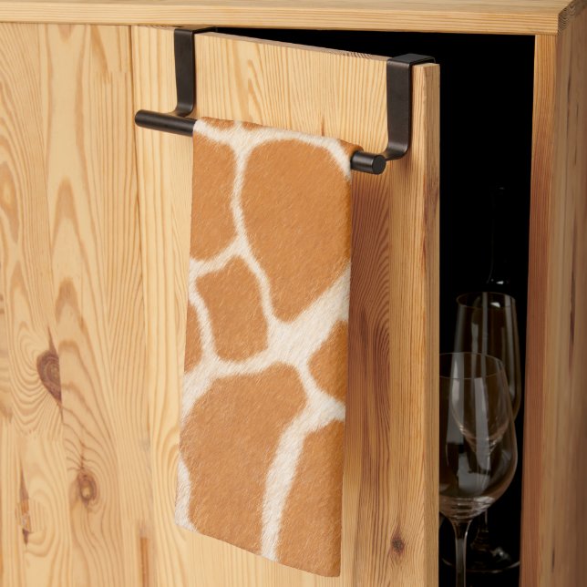 Giraffe Fur Realistic Exotic Animal Print Luxury Kitchen Towel (Thirds Fold)