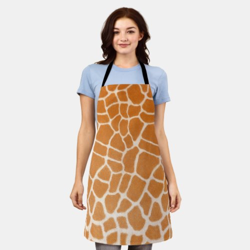 Giraffe Fur Realistic Spotted Exotic Animal Print Apron