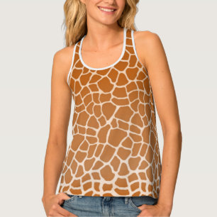 Giraffe Fur Realistic Wild Animal Print Tank Top