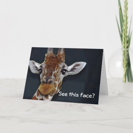 Giraffe Get Well Card