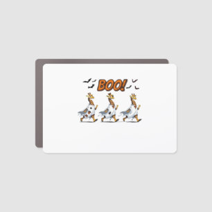 Giraffe Ghost Parade Halloween BOO! � Funny Spooky Car Magnet