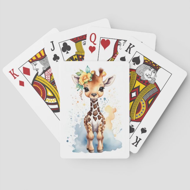 "Giraffe Glee Playing Cards – Where Playfulness Me (Back)