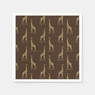 Giraffe Gold Chic Elegant Napkins