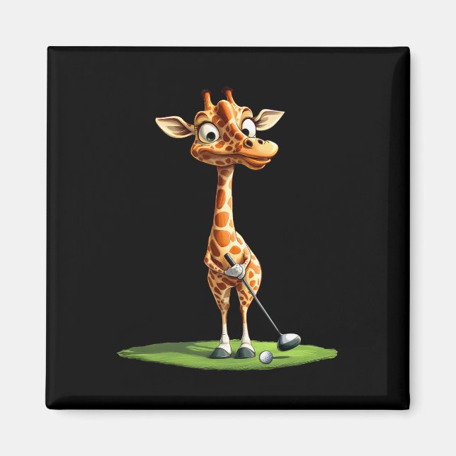 Giraffe Golf  Magnet (Front)