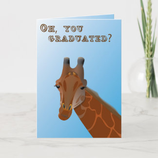 Giraffe Graduation Card