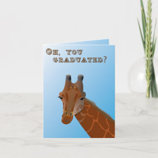 Giraffe Graduation Note Card
