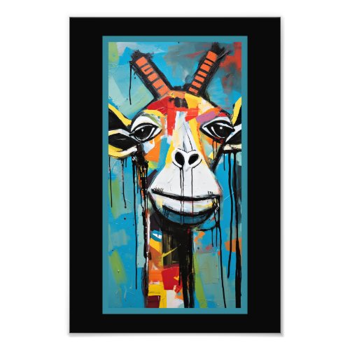 Giraffe Grafitti fun and colorful Photo Print