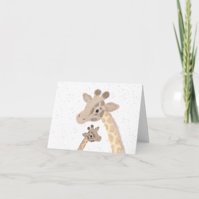 Giraffe Greetings Card (Front)
