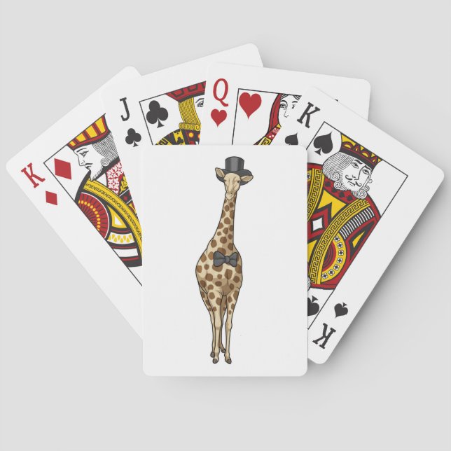 Giraffe Groom Ribbon Wedding Poker Cards (Back)