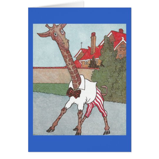 Giraffe Grows by a Neck Card