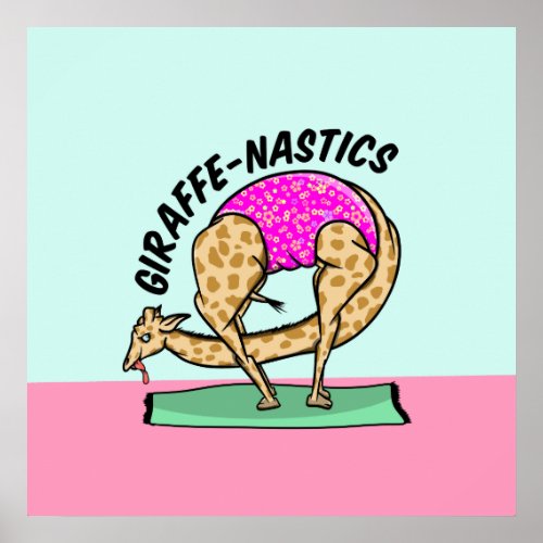 Giraffe gymastics poster