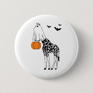 Giraffe Halloween Funny Halloween Outfit Costumes  Button