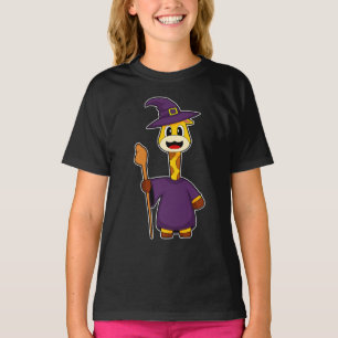 Giraffe Halloween Witch T-Shirt