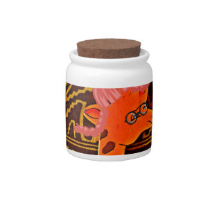 Giraffe Hat Art Print Candy Jar