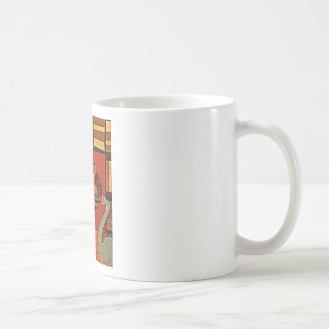 Giraffe Hat Art Print Coffee Mug (Right)