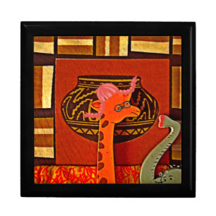 Giraffe Hat Art Print Gift Box