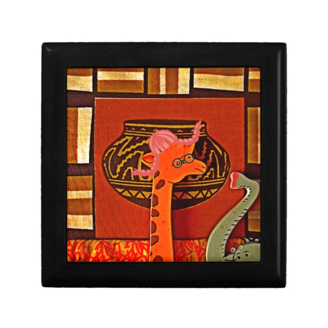 Giraffe Hat Art Print Gift Box (Front)