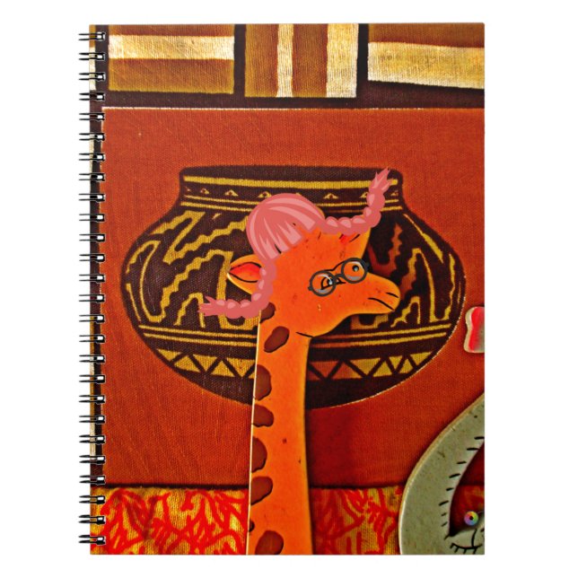 Giraffe Hat Art Print Notebook (Front)