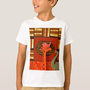 Giraffe Hat Art Print T-Shirt