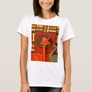 Giraffe Hat Art Print T-Shirt