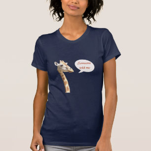 Giraffe head and neck portrait. humor T-Shirt