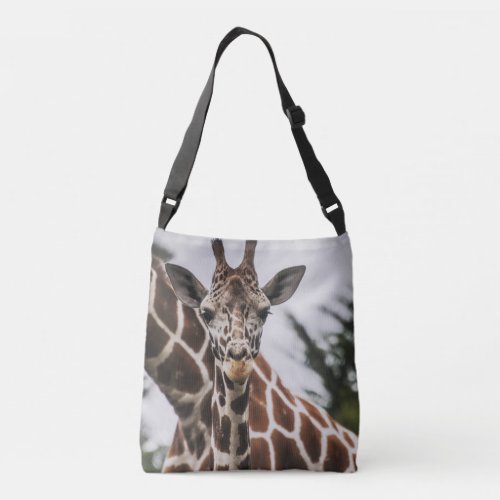 Giraffe head Giraffe fur print African Animal Crossbody Bag