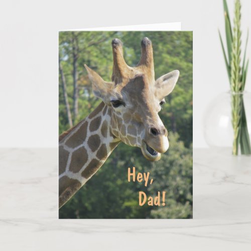 Giraffe Hey Dad Card