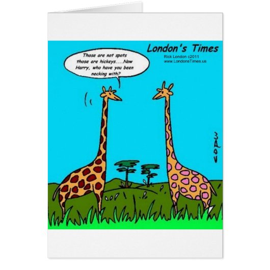 Giraffe Hickeys Funny Gifts Tees Mugs & Cards (Front)