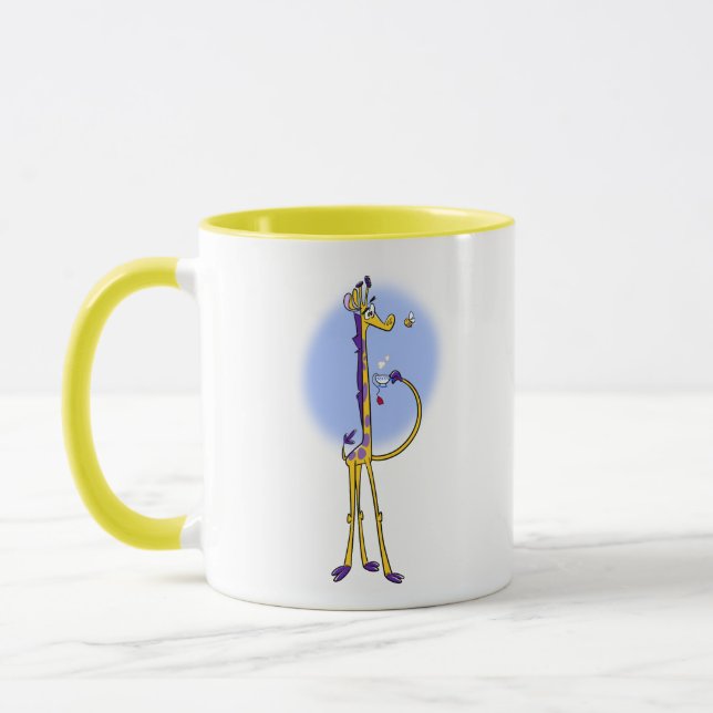 GIRAFFE & HONEYBEE TEA by Jeff Willis Mug (Left)