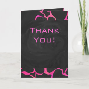 Giraffe Hot Pink and Black Print Card