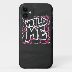 Giraffe Hot Pink and Black Print iPhone 11 Case