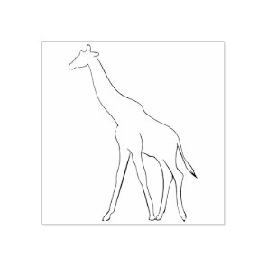 giraffe illustration art stamp