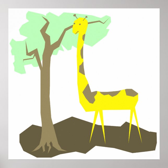 Giraffe Illustration Poster (Front)