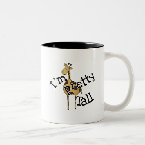 Giraffe Im Pretty Tall T_shirts and Gifts Two_Tone Coffee Mug