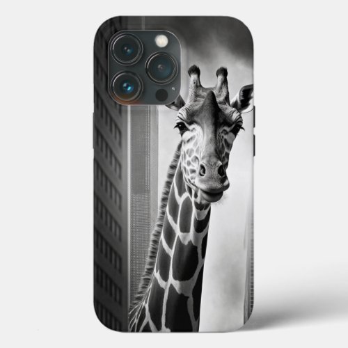 Giraffe in a Cityscape iPhone 13 Pro Case