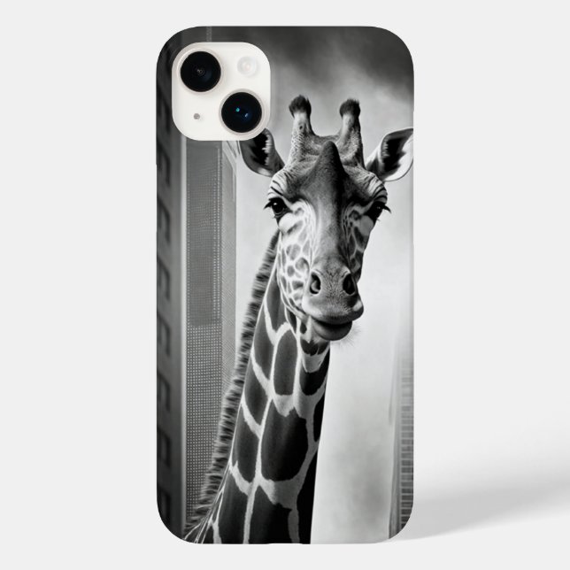 Giraffe in a Cityscape Case-Mate iPhone Case (Back)