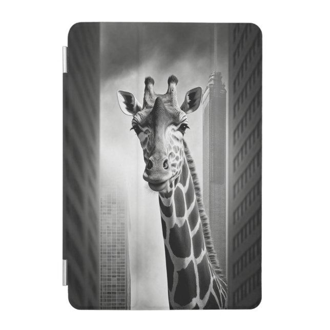 Giraffe in a Cityscape iPad Mini Cover (Front)