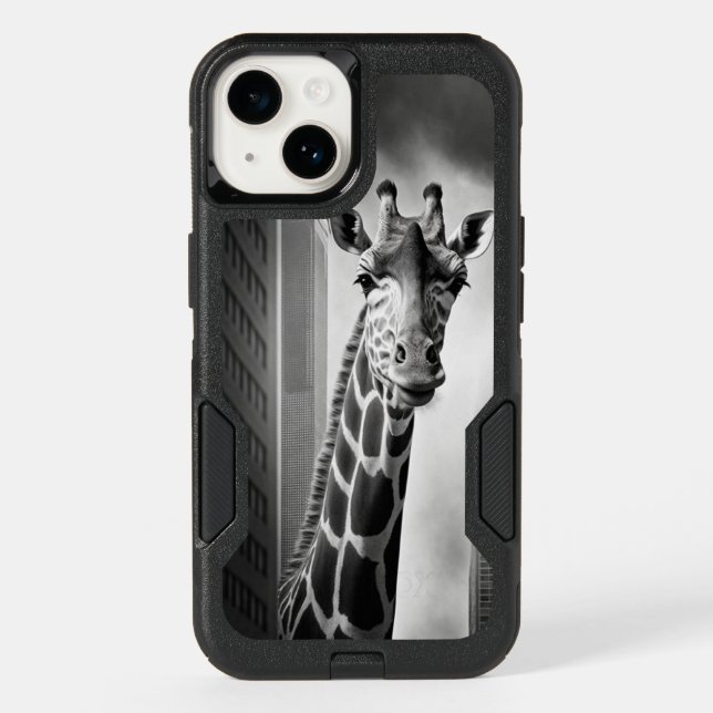Giraffe in a Cityscape Otterbox iPhone Case (Back)