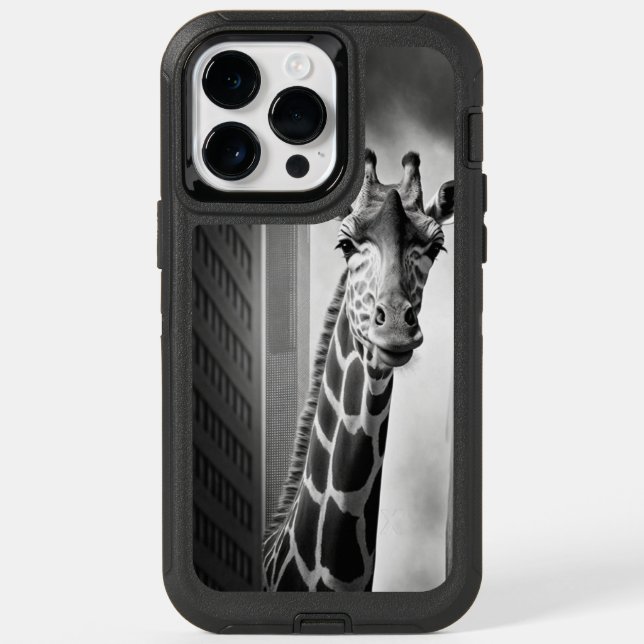 Giraffe in a Cityscape Otterbox iPhone Case (Back)