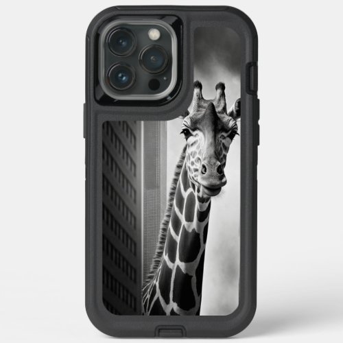 Giraffe in a Cityscape iPhone 13 Pro Max Case