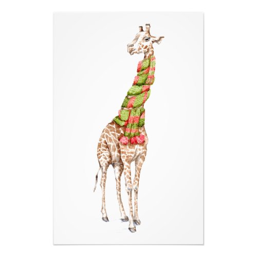 Giraffe in a Scarf Photo Print