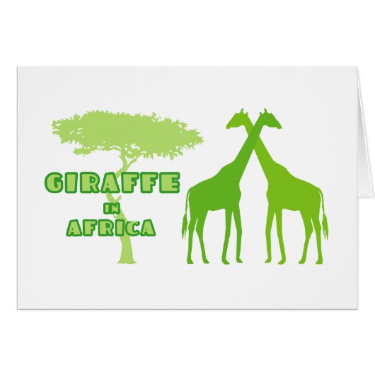 Giraffe in Africa (Green) (Front Horizontal)