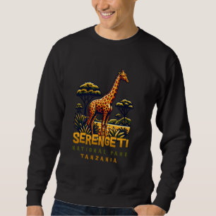 Giraffe in African Serengeti National Park Safari  Sweatshirt