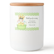 Giraffe in Bath Tub Baby Shower Thank You Food Label