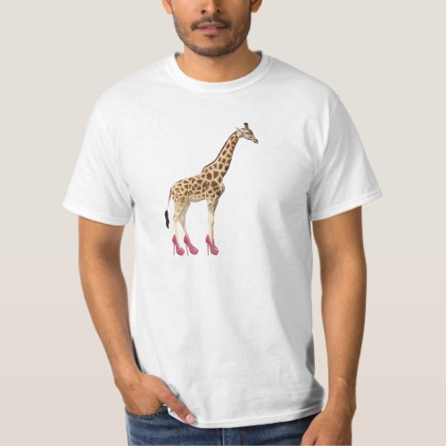 Giraffe in High Heels T_Shirt