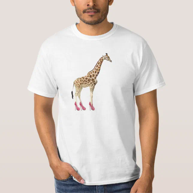 Giraffe in High Heels T-Shirt | Zazzle