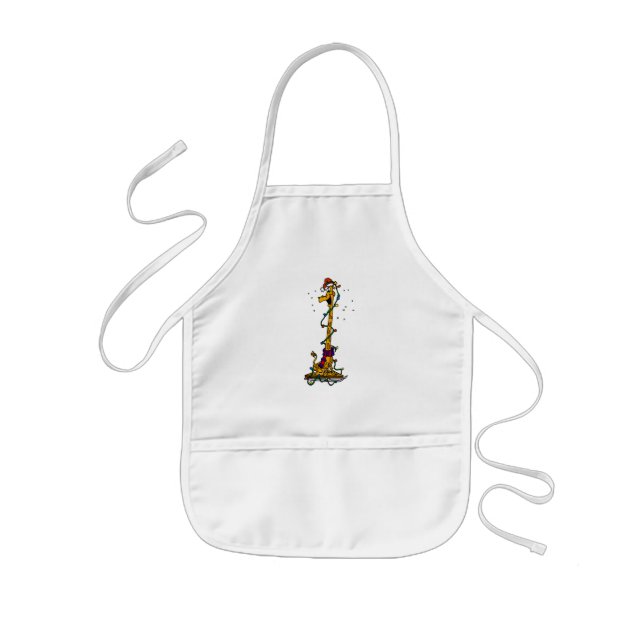 Giraffe in lights on sled kids' apron (Front)