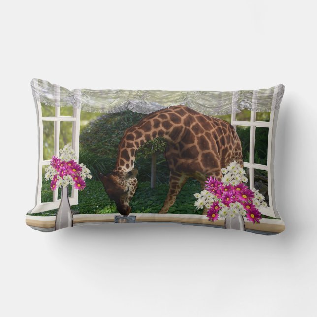 Giraffe In My Widow, Lumbar Cushion (Front)